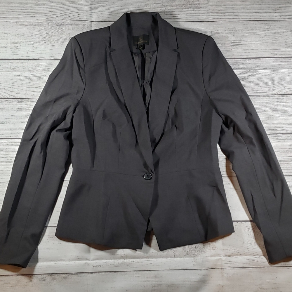 Worthington Gray Blazer Tailored Suit Jacket